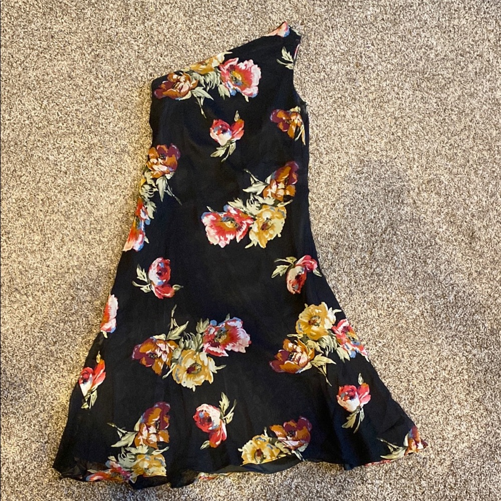 Floral One-Shoulder Dress
